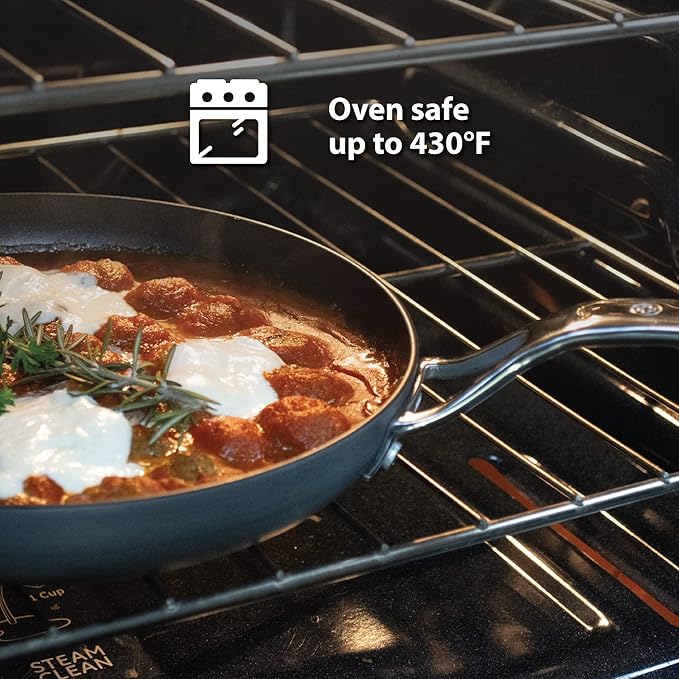 Swiss Diamond Hard Anodized 8 Piece Cookware Set, Nonstick Diamond Coated Hard Anodized Aluminum Cookware Set, Includes Lids, Dishwasher Safe and Oven Safe Cookware Set, Grey