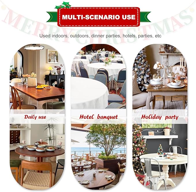 sancua 2 Pack Burgundy Tablecloth 60 x 120 Inch, Rectangle 8 Feet Table Cloth - Stain and Wrinkle Resistant Washable Polyester Table Cover for Dining Tables, Buffet Parties and Camping