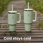 Hydro Flask 40 Oz Travel Tumbler with Handle, Lid and Straw - Insulated Stainless Steel in Surf