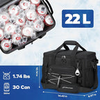 Maelstrom Soft Sided Cooler Bag, 30/40 Can Collapsible Insulated Ice Chest, Large Leakproof Camping & Travel Cooler for Kayaking & Beach