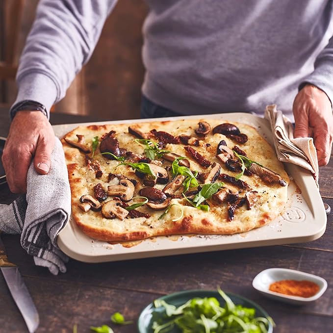 Emile Henry The Maestro 16.9" x 13" Pizza Stone, Crème