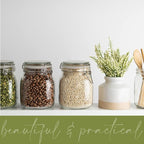 Galashield Glass Jars with Lids Food Storage Jars with Airtight Lids Leak Proof Glass Canisters Kitchen Jars [32 oz]