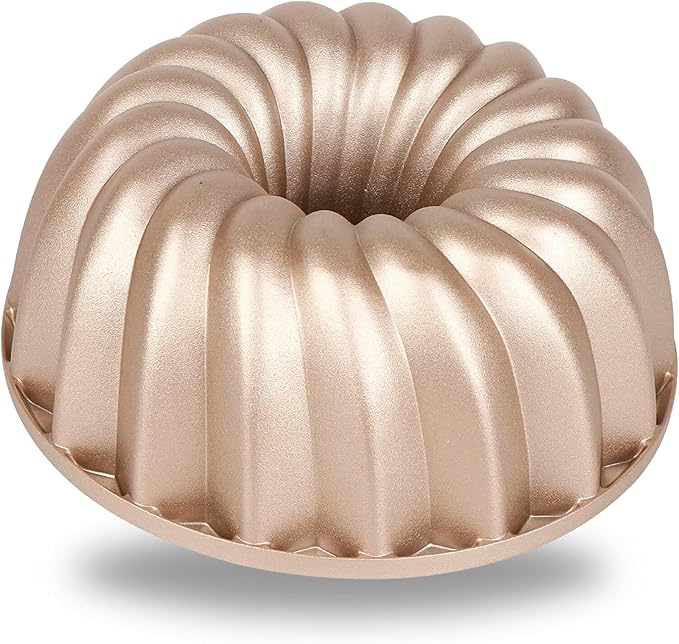 Baker's Secret for Fluted Cake Pan, Fluted Cake Pans, Perfect for Fluted Cakes, Die Cast Aluminum Cake Pans, 2 Layers Non-stick Coating, Novelty Cake Pan - The Cast Aluminum Collection (Classic)