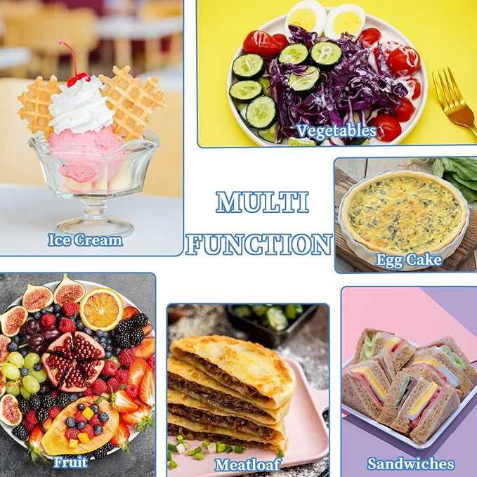 3pcs Silicone Dessert Plates, Reusable 6 Inch Appetizer Plates for Snacks, Sweets, Salads & More