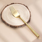 Hammered Gold Silverware Set,Zerophilo Flatware Set 20 Pieces 18/10 Stainless Steel Cutlery Set for 4 Mirror Polished,Dishwasher Safe