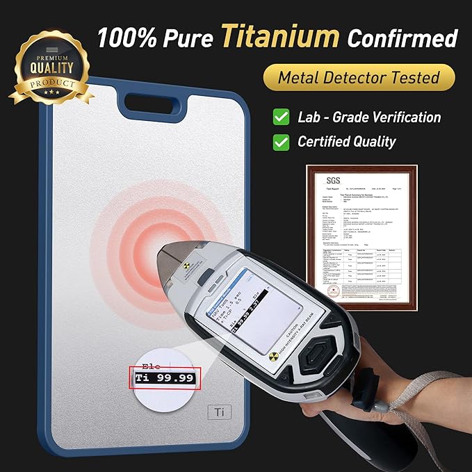 2 Packs Titanium Cutting Boards for Kitchen Chopping Board Butcher Block 2 in 1 Pure Titanium and Wheat Straw PP Mother Day Best Mama Mommy Ever Mother In Law Gifts Stepmom Grandma Gigi Nana Present