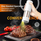 2Pack Electric Salt and Pepper Grinder Set USB Rechargeable with Warm LED Light, Adjustable Coarseness Lidaop Large Capacity Automatic Salt Pepper Mill Grinder for Kitchen, Restaurant, Outdoor, White