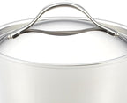 Anolon Nouvelle Stainless Steel Sauce Pan/Saucepan with Lid, 3.5 Quart, Silver