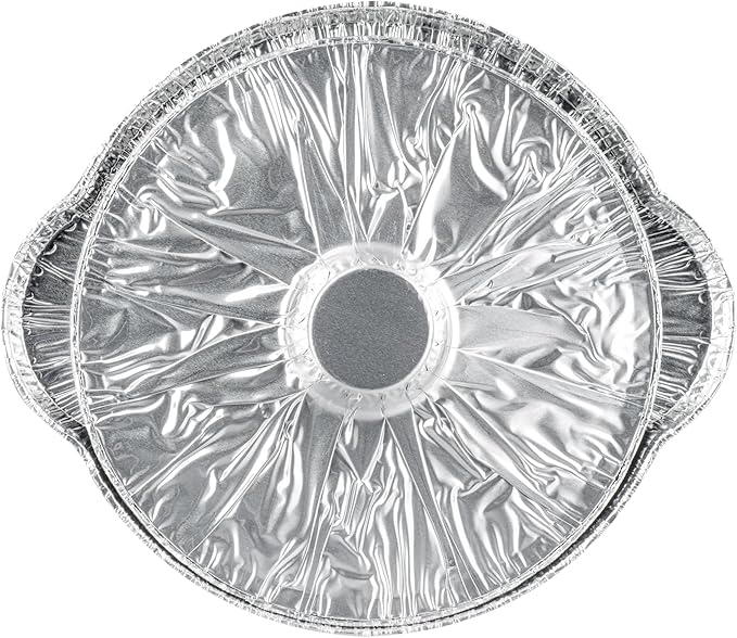 Foil Lux 34 Ounce Pans And Lids, 100 Disposable Pots With Lids - Oven-Ready, Stove Compatible, Aluminum Foil Baking Pans, Freezable, For Outdoor Camping, Vacation, Picnic, And More - Restaurantware