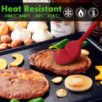 HOTEC Basting Brushes Silicone Heat Resistant Pastry Brushes Spread Oil Butter Sauce Marinades for BBQ Grill Barbecue Baking Kitchen Cooking BPA Free Dishwasher Safe (Red 2)
