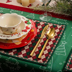 Alata Cube Gold 20-Piece Flatware Set, Forged Cutlery Set, Mirror Finish Silverware Service for 4, Stainless Steel Tableware with Square Handle for Home/Restaurant, Dishwasher Safe