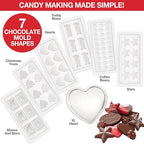 Electric Chocolate Melting Pot Set- XMAS Candy Bar Making or Fondue Fountain Kit w/ 30 Bonus Accessories-Dip, Drizzle & Decorate Strawberries, Marshmallows, Snacks- Holiday Party Appetizers Desserts