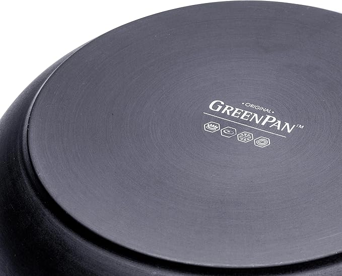 GreenPan Paris Pro Hard Anodized Healthy Ceramic Nonstick, 11" Everyday Frying Pan Skillet with 2 Handles and Stainless Steel Lid, PFAS-Free, Dishwasher Safe, Grey