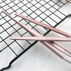 JASHII Flatware Serving Set 24 Piece, Stainless Steel Silverware Set, Pink Silver Cutlery Set, Modern Elegant Tableware Set for Party, Christmas, Dinner (Pink Silver)