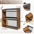 Klxuyuo Spice Rack Wall Mount for Spice Jars & Seasonings, 3 Tier Large Wall Hanging Spice Rack Organizer for Kitchen Cabinet, Pantry Door