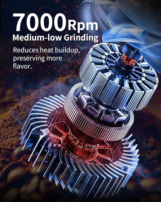 SHARDOR Electric Burr Coffee Bean Grinder for Home Use, 40 Grind Settings with 50-Second Adjustable Timer, One-Touch Espresso Grinder, Black