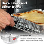 Stock Your Home Aluminum 9x13 Disposable Foil (25 Pack) – Half Size Deep Steam Table for Cooking, Heating, Storing, Prepping Food