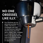Illy X7.1 Espresso Single-Serve Machine, Barista Quality Espresso Machine for iperEspresso capsules with Milk Frother Steam Wand (Black)