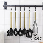 COOK WITH COLOR Silicone Cooking Utensils, Kitchen Utensil Set, Easy to Clean Silicone Kitchen Utensils, Cooking Utensils for Nonstick Cookware, Kitchen Gadgets Set with Holder, 10 Pieces