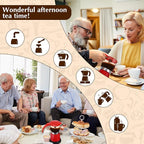 Electric Espresso Maker Transparent Coffee Maker Electric Moka Pot Portable Aluminum Espresso Machine Italian Moka Pot with Detachable Base, Coffee Gift for Women Men Home Travel(Red,6 Cup)