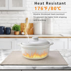 Cloth Placemats Set of 8 - Double Thickened Easy to Clean Linen Style Fabric Placemats - Machine Washable Placemats - Heat Resistant Non-Slip Table Mats (Light Linen, 8)