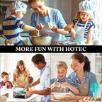 HOTEC 600℉ Heat Resistant BPA-Free Silicone Rubber Spatula Set,Kitchen Cooking Spatulas, Baking, Mixing for Non Stick Cookware, Dishwasher Safe, Set of 5 Aqua Sky