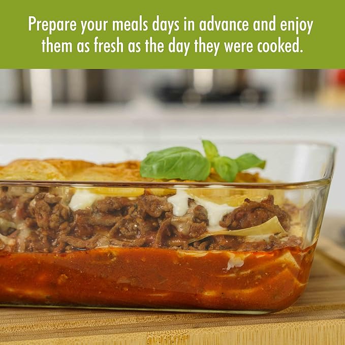 ZWILLING Fresh & Save Airtight Glass Food Storage Containers with Lids, Meal Prep Containers, One Size, La Mer