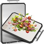 Titanium Cutting Board – 16x11” Stainless Steel Chopping Board, Medical-Grade, Dishwasher Safe, for Vegetables & Meat