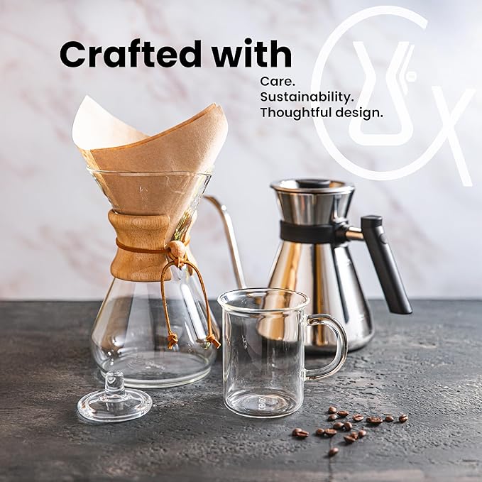 Chemex Pour-Over Glass Coffeemaker - Classic Series - 8-Cup - Exclusive Packaging