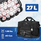 Maelstrom Soft Sided Cooler Bag, 30/40 Can Collapsible Insulated Ice Chest, Large Leakproof Camping & Travel Cooler for Kayaking & Beach