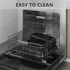 SUNVIVIPRO Roaster Oven 28 Quart, Electric Turkey Roaster with Self-Basting Lid, Removable Pan & Rack, Variable Temp Control, Stainless Steel, Blue