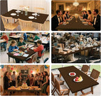 SereneGrace Elastic Table Cover, Windproof Tablecloth, 42x72 Inch Reusable Spandex Fitted Stretch 6-Foot Rectangle Table Cloth for Dining Room, Banquets, Events, Craft Displays, Parties, Brown