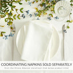 Elrene Home Fashions Villeroy & Boch Bristow Solid Texture Tablecloth - Premium Table Cover for Everyday Dining, Parties, and Special Occasions, White, 60"x120" Rectangle