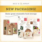 Bee's Wrap Beeswax Wraps for Food - Garden Party 3 Pack (S, M, L) Made in USA Reusable & Organic Food Wraps, Sandwich Wrap & Bowl Covers - Eco-Friendly Alternative to Aluminum Foil & Plastic Wrap
