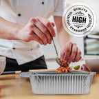 PLASTICPRO Disposable 5 LB Aluminum Takeout Tin Foil Baking Pans 7'' X 10'' X 3'' Inch Bakeware - Cookware Perfect for Baking Cakes,Brownies,Bread, Meatloaf, Lasagna, or Lunchbox, Pack of 50