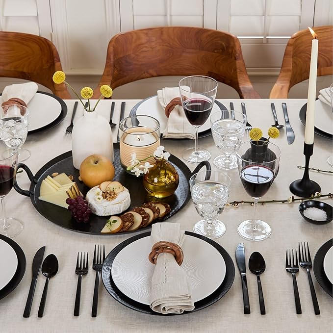 Solino Home Light Natural Linen Tablecloth 52 x 52 Inch - 100% Pure Linen Square Table Throw - Classic Hemstitch, Machine Washable Table Cloth for Summer, Fall, Autumn