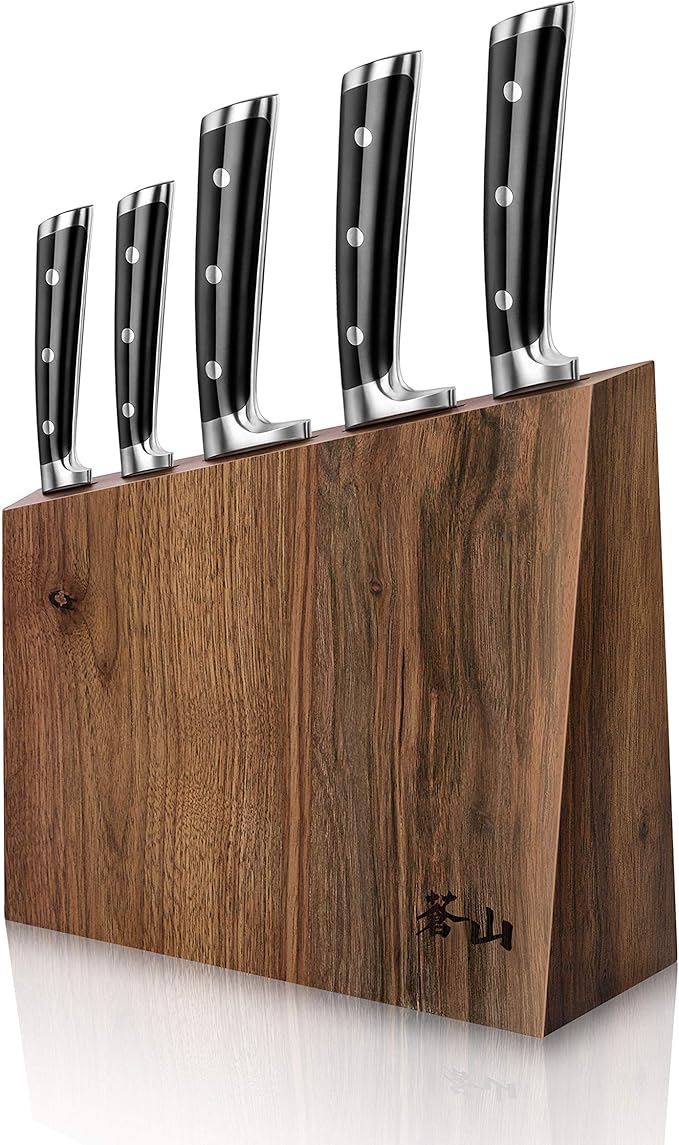 Cangshan TS Series 1024876 Swedish 14C28N Steel Forged 6-Piece Knife Block Set, Walnut