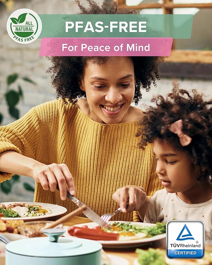 Nuwave Lux 13-Piece Premium Cookware Collection, Healthy G10 Duralon Blue Ceramic Nonstick, Ultra Durable, PFAS-Free, Lightweight & Works on All Cooktops