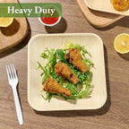 ECOLipak 6 Inch Compostable Palm Leaf Plate Like Bamboo Plate, 50 Pack Disposable Biodegradable Plates Suitable for Party, Dinner