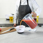 Restaurantware Measuring Cups 4 Quarts Pack of 10 Conical Spout Liquid Measuring Cups Embossed Ml and Oz Graduations, Clear Plastic Scaling Vessel with Handle, For Cooking, Baking, For Oil, Flour