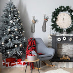 VIS'V Adhesive Towel Hooks, Waterproof Shower Wall Stick on Hooks, 2 Extra Adhesive Strips, Silver, 4 Pcs