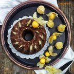 CHEFMADE Tube Cake Pan, 9.5-Inch Non-Stick Pumpkin-Shaped Tube Pan for Oven Baking (Champagne Gold)