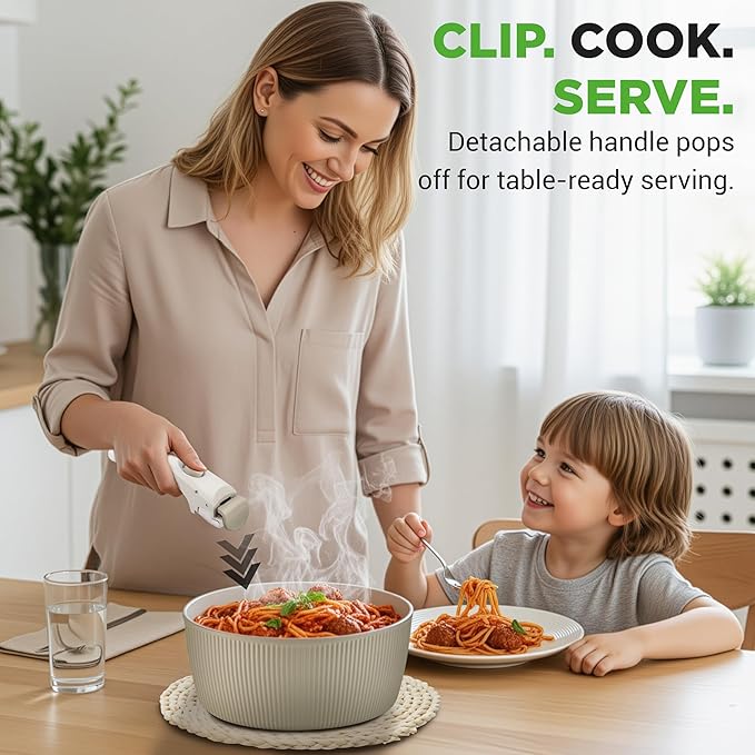 NutriChef 18-Piece Ceramic Cookware Set with Detachable Handles, Non Stick Pots and Pans, PTFE-Free Natural Ceramic Coating, Space-Saving Design, Oven & Stove Safe, Includes Utensils, Green