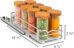 Pull Out Cabinet Organizer for Spices, Cans - Heavy Duty with Lifetime Limited Warranty- Pull Out Spice Rack- Cabinet Pull Out Shelf for Cans,Dishes, Etc, 4-1/2"W x 10-1/2"D x 2-3/4”H, Chrome