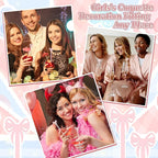 50 Pcs Bow Drink Stirrer, Reusable Acrylic Cocktail Stirrers, 15 cm / 6 in Pink Bow Swizzle Stir Sticks for Cocktails Coffee Bachelorette Party Wedding Festival Decoration