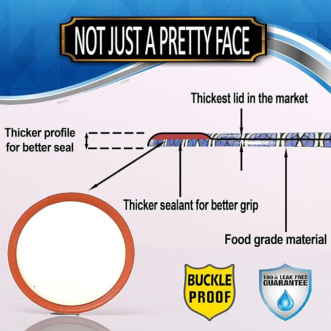 Supa Ant Thickest Canning Lids Regular Mouth (50 Pcs.) Food Grade Tin Can Lids for Canned Food - Buckle Proof & Rust Proof Lid for Canning Kit for Regular Mouth Mason Jars (Blue) Canning Supplies