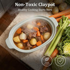 MAGNIFIQUE Casserole Dishes for Oven, 9x12 Porcelain Baking Dish, 4 Quarts Lasagna Pan with Handles and Lid, Oven Safe up to 500°F or on Stovetop, Use to Marinate, Cook, Bake, and Serve, Olive