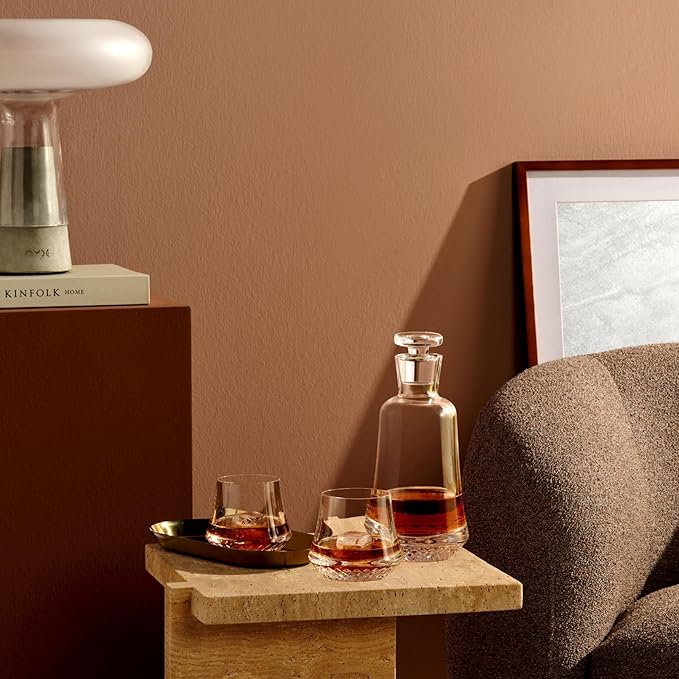 NUDE Whiskey Glasses Set of 4 SOF – 8.5 oz Premium Lead-Free Crystal Old Fashioned Rocks Glasses for Whisky, Scotch & Bourbon – Heavy Base, Dishwasher Safe, Luxury Gift Boxed Set Barware