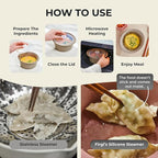 20oz Platinum Silicone Microwave Steamer Pot with Handle & Lid - Korean 100% Food-Grade Steamer Bowl, Heat-Resistant Cooker with Steam Holes, Easy Clean, Dishwasher Safe, Dry Rose