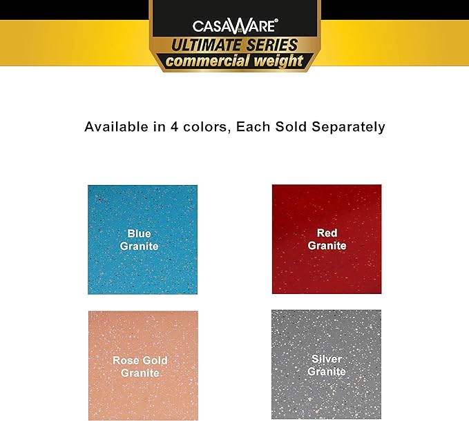 casaWare 11 x 9 x 2-inch Toaster Oven Ultimate Series Commercial Weight Ceramic Non-Stick Coating Baking Pan (Rose Gold Granite)